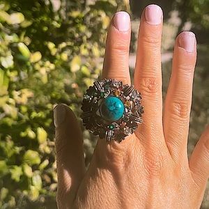 Antique Rhinestone Ring • Victorian Era